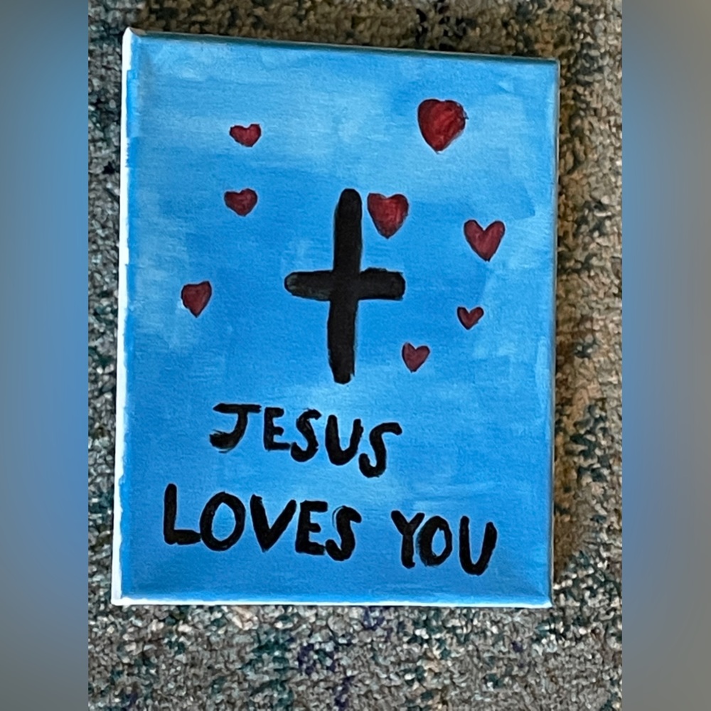 Jesus loves you painting! Handmade by me!🫶🏻🫶🏻